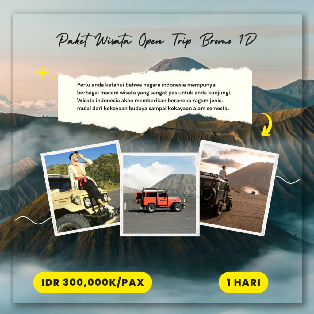 Paket Wisata Open Trip Bromo 1D