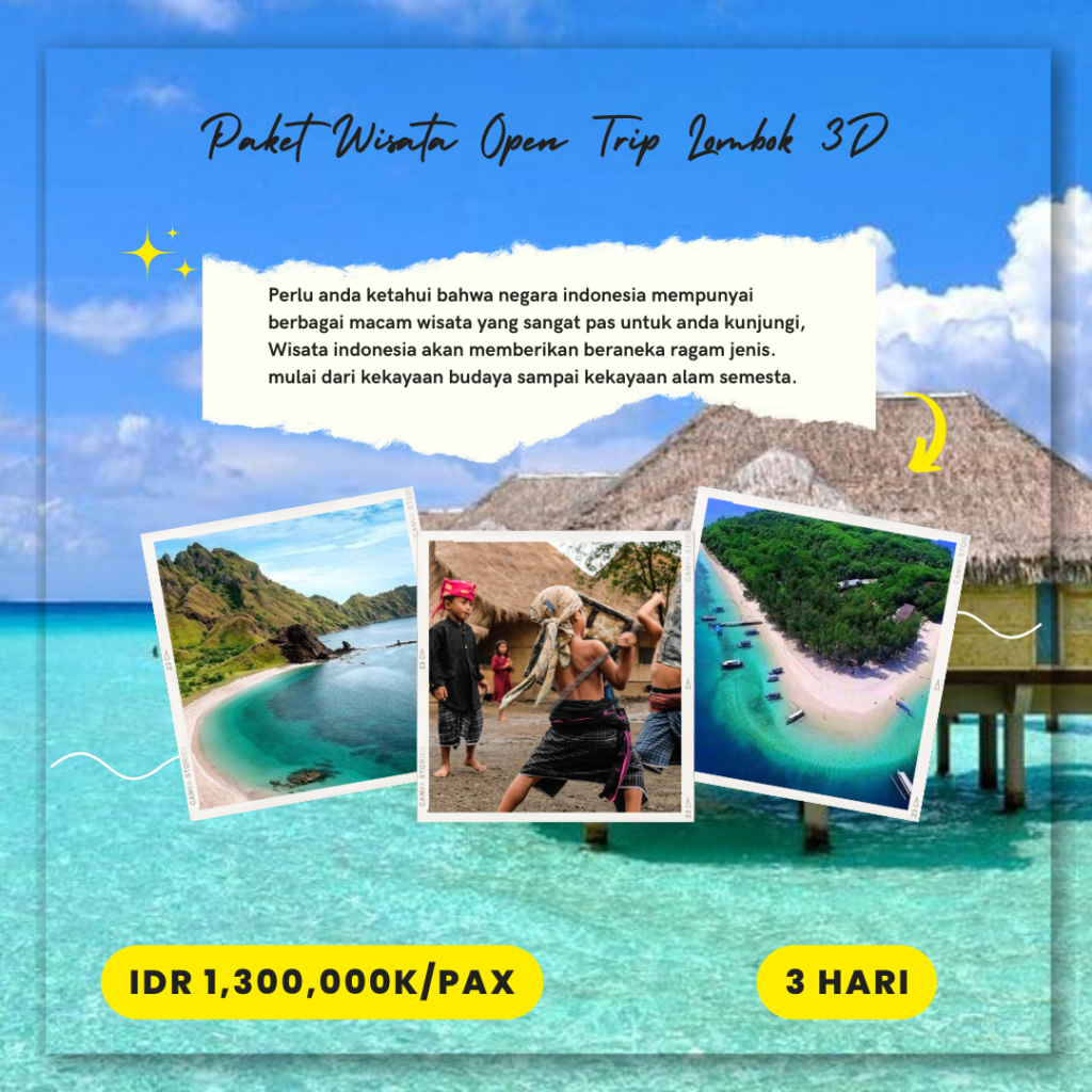 Paket Wisata Open Trip Lombok 3D