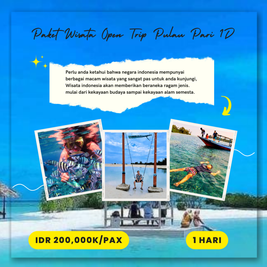 Paket Wisata Open Trip Pulau Pari 1D