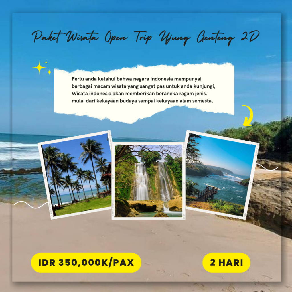 Paket Wisata Open Trip Ujung Genteng 2D